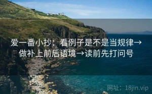 爱一番小抄：看例子是不是当规律→做补上前后语境→读前先打问号