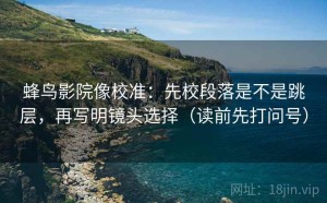 蜂鸟影院像校准：先校段落是不是跳层，再写明镜头选择（读前先打问号）